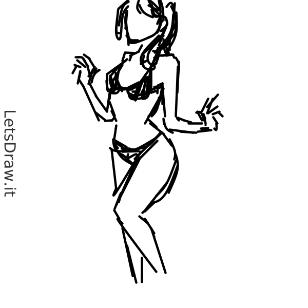 How to draw bikini / LetsDrawIt