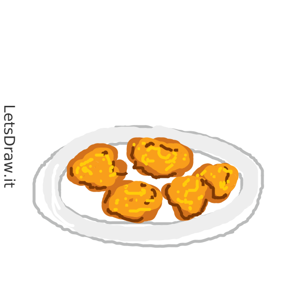 How To Draw Chicken Nuggets P1n1o3kt7png Letsdrawit 2000