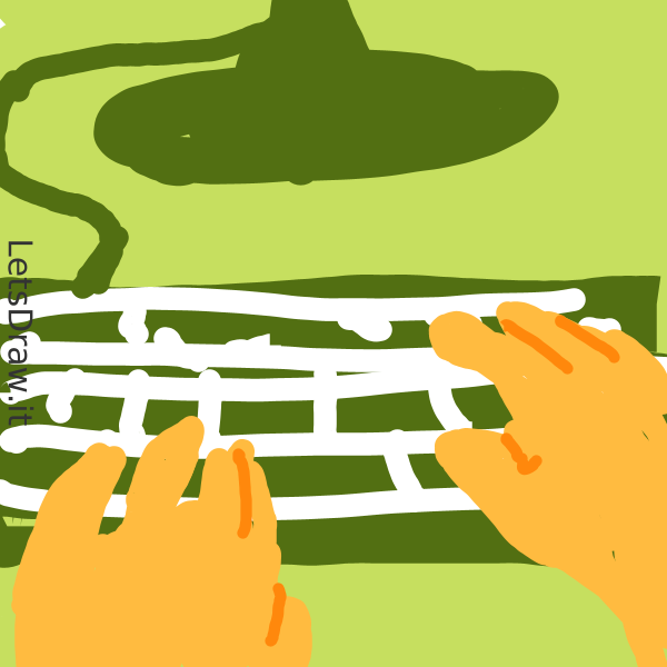 How to draw keyboard / pfck8ewh9.png / LetsDrawIt