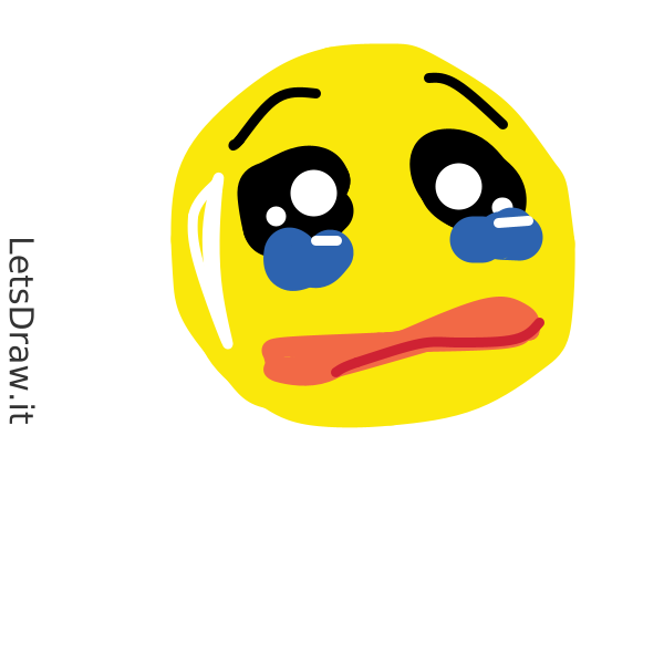 How to draw sad face / pfmnrdbkt png / LetsDrawIt