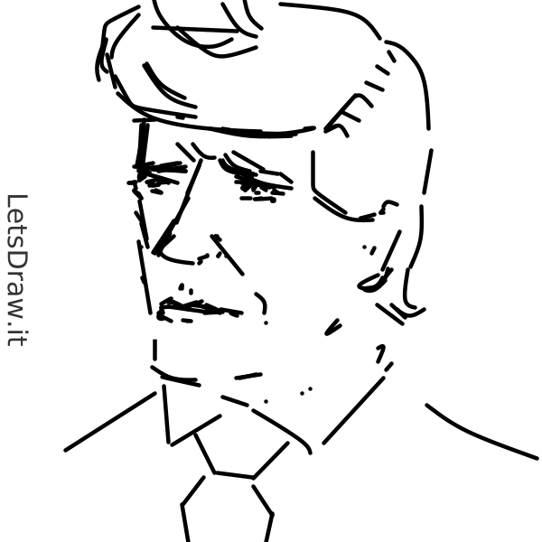 How to draw Donald Trump / pgdmkjbee.png / LetsDrawIt