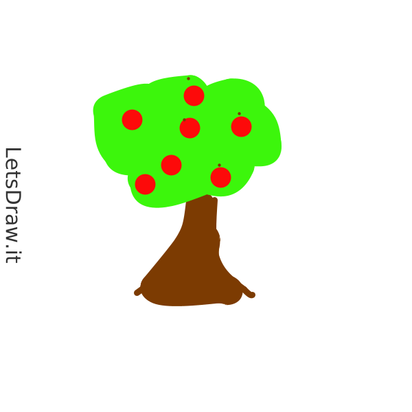 How to draw apple tree / piq1pajem.png / LetsDrawIt