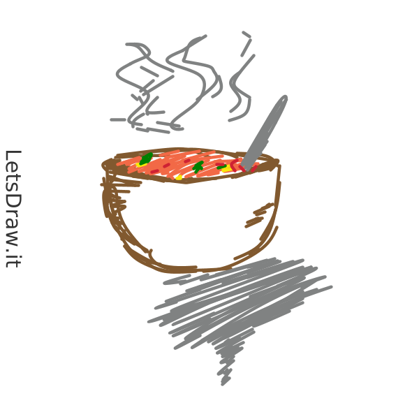 How to draw soup / LetsDrawIt