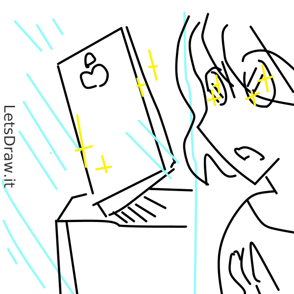 How to draw Iphone Apple / prw8kwrur png / LetsDrawIt