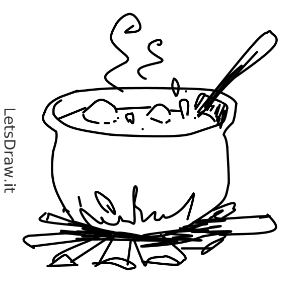 How To Draw Cauldron   Pwpwdz9n7.png   Letsdrawit