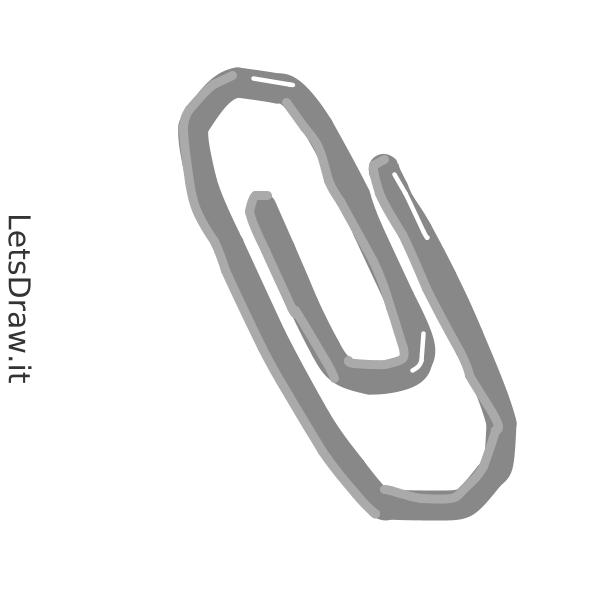 How to draw paper clip / LetsDrawIt