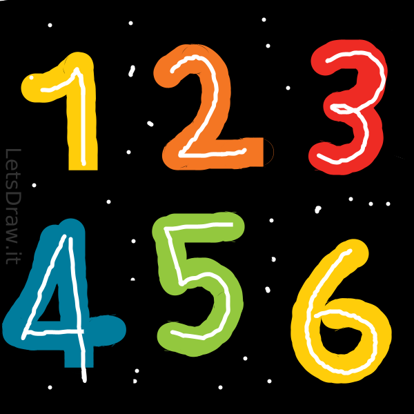 Redraw Numbers How to draw number / q7sftzfqm.png / LetsDrawIt
