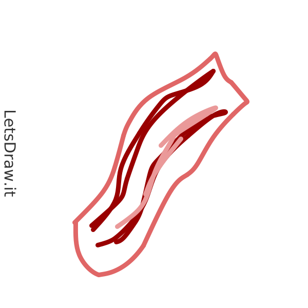 How to draw bacon / qo3gexuua.png / LetsDrawIt