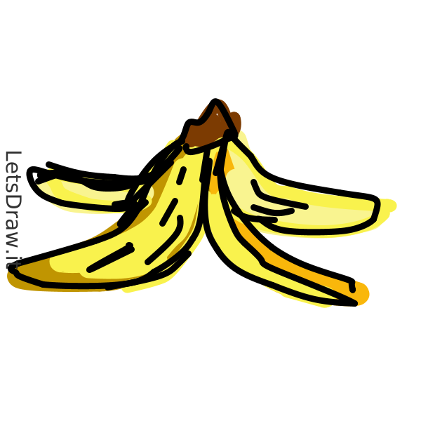 banana peel drawing