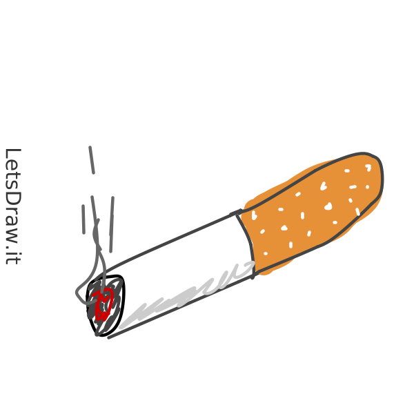 How to draw cigarette / qqaqguz61.png / LetsDrawIt