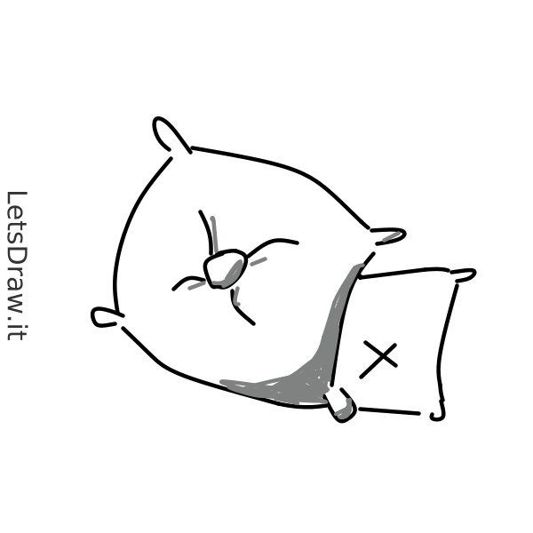 How to draw pillow / quuot841.png / LetsDrawIt