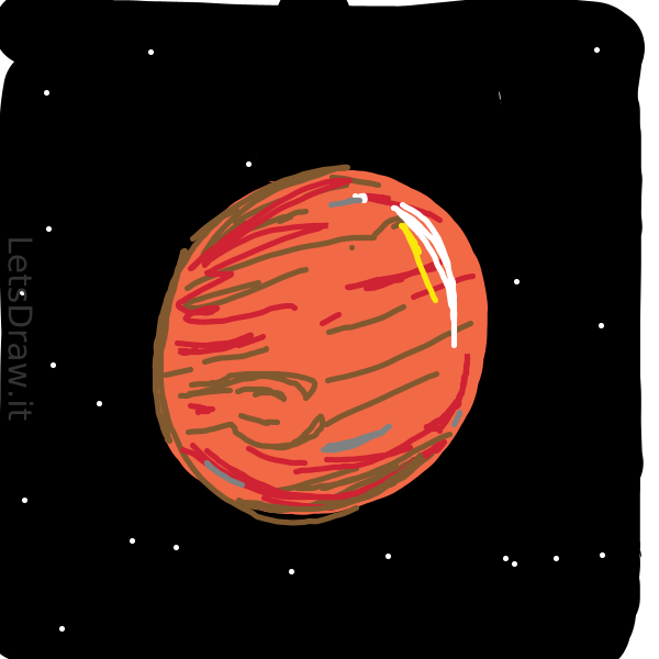 How to draw Jupiter / qw11bsni6.png / LetsDrawIt