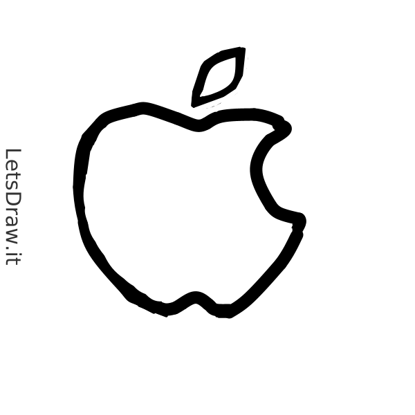 How to draw Apple logo / qzj38zz9h.png / LetsDrawIt