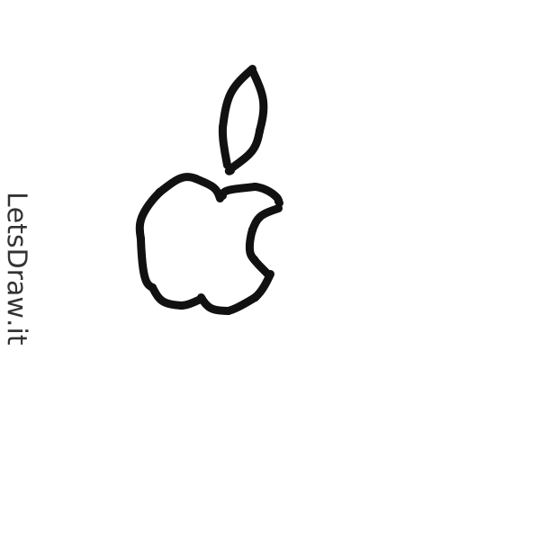 How to draw Apple logo / r8ject17u.png / LetsDrawIt