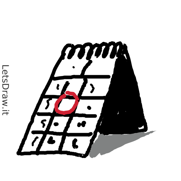 How to draw calendar / rawkgyqaf.png / LetsDrawIt