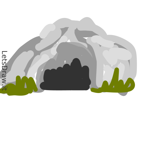 How to draw cave / rexsprkca.png / LetsDrawIt