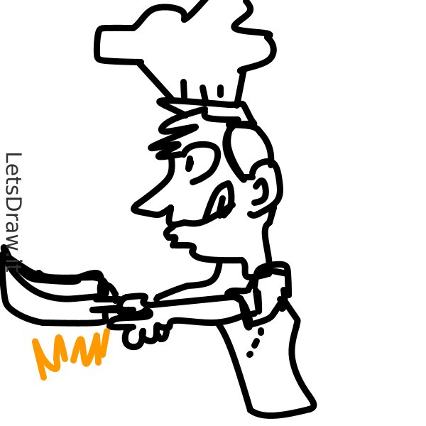 How to draw cook / rij8g69fc.png / LetsDrawIt