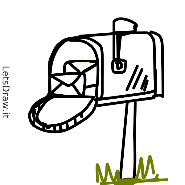 How to draw Mailbox / rjd8pksrr.png / LetsDrawIt