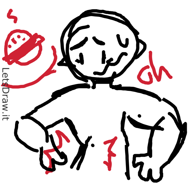 How to draw hungry / rs39ogufe.png / LetsDrawIt