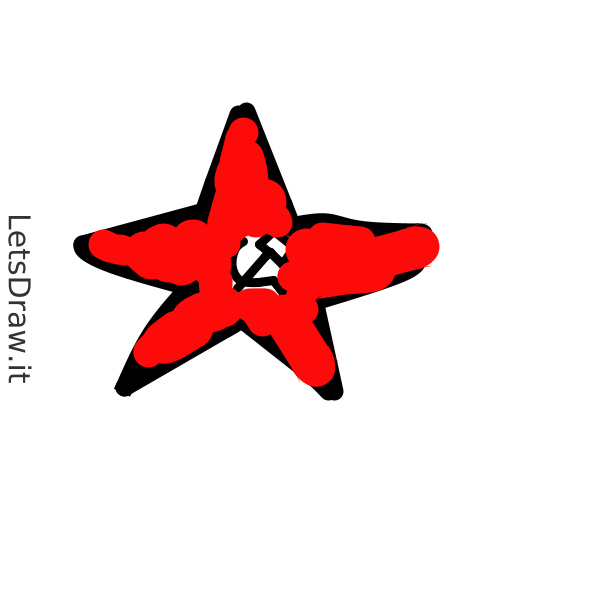 How to draw Red star / rudqj7gth.png / LetsDrawIt