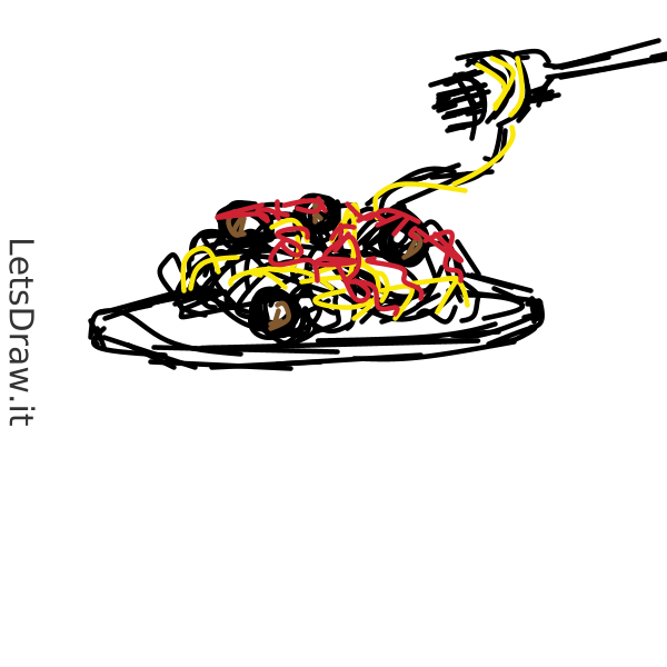 How to draw spaghetti / rwbzd3tds.png / LetsDrawIt