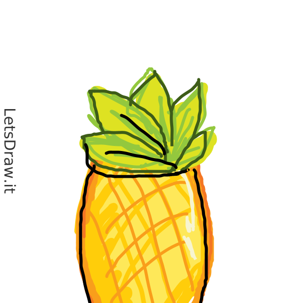 How to draw pineapples / s9hyo3qt1.png / LetsDrawIt