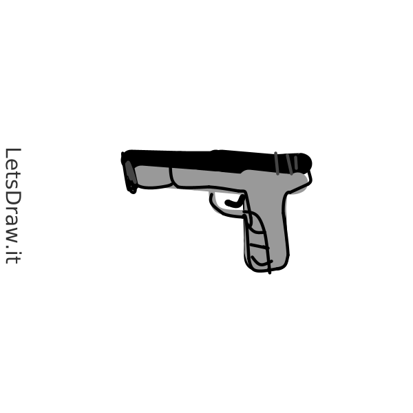 How To Draw Pistol   Sdrdemnte.png   Letsdrawit