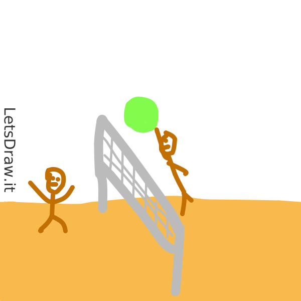 How to draw beach volleyball / shu5kcgab.png / LetsDrawIt