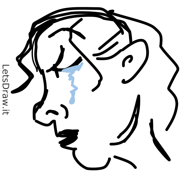 How to draw sad face / LetsDrawIt