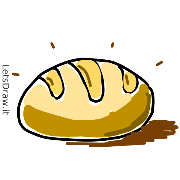 How to draw bread / ti9deomg8.png / LetsDrawIt