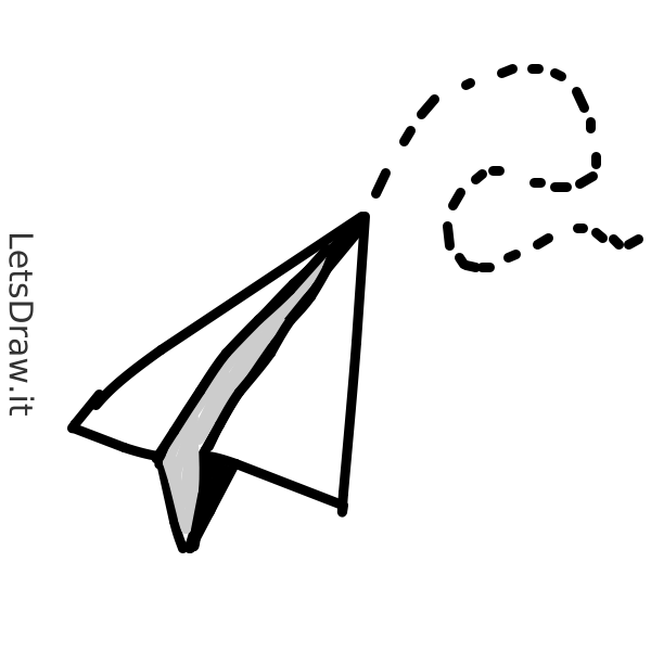 How to draw paper airplane / tiydemgkp.png / LetsDrawIt