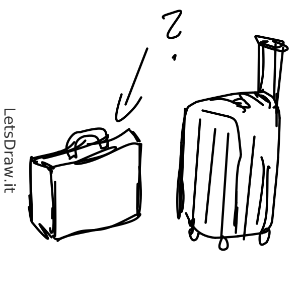 How To Draw Suitcase Letsdrawit