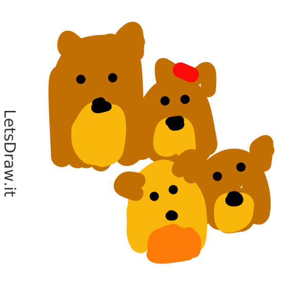 How to draw bear family / tqoqjkz73.png / LetsDrawIt