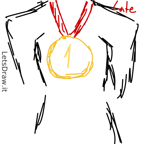 How to draw medal / tw4frriyq.png / LetsDrawIt