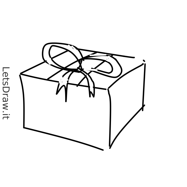 How to draw Gift / LetsDrawIt