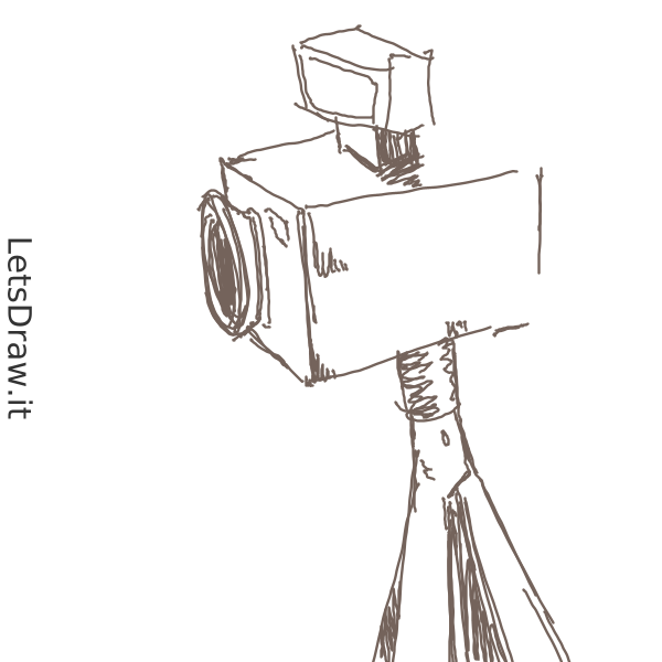 How to draw video camera / tzg18y4br.png / LetsDrawIt