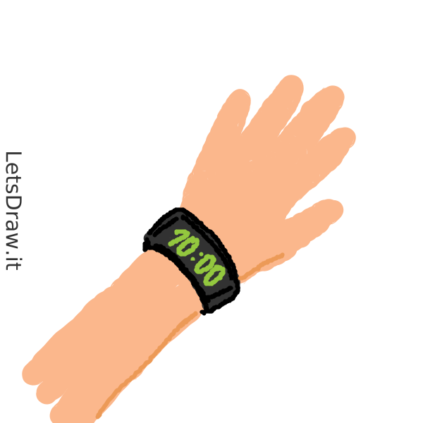 How to draw digital watch / u49515ux9.png / LetsDrawIt