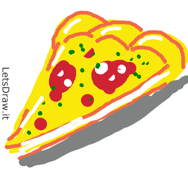 How to draw pizza Learn to draw from other LetsdrawIt players