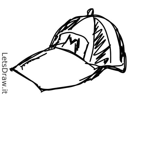 How to draw Baseball cap / LetsDrawIt