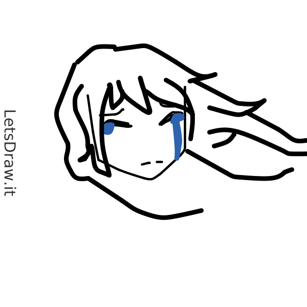 How to draw sad face / ufuffnwqc png / LetsDrawIt