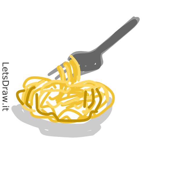 How to draw pasta / Learn to draw from other LetsdrawIt players