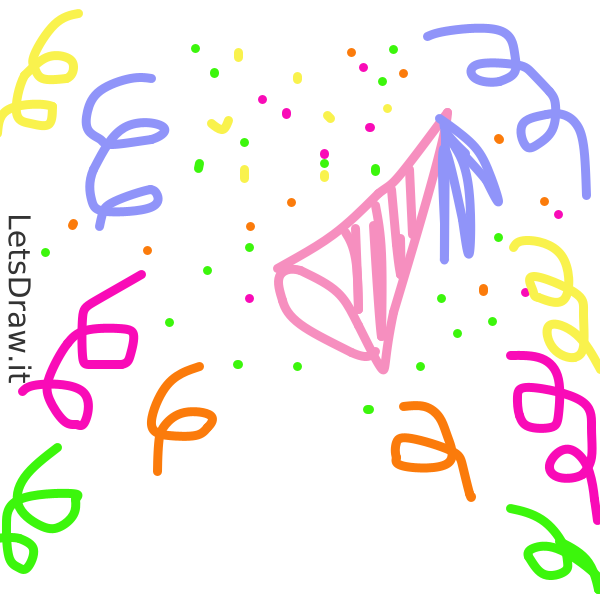 How to draw confetti / LetsDrawIt