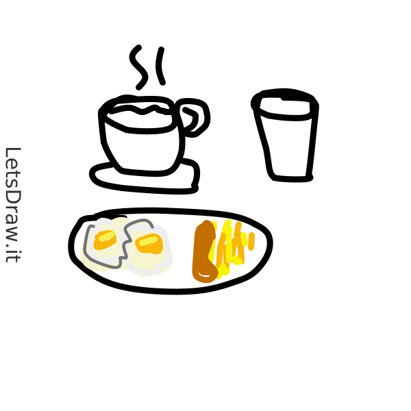 How to draw breakfast / urfucmz6o.png / LetsDrawIt