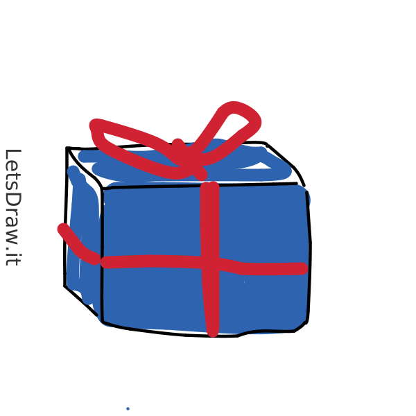 How to draw Gift / LetsDrawIt