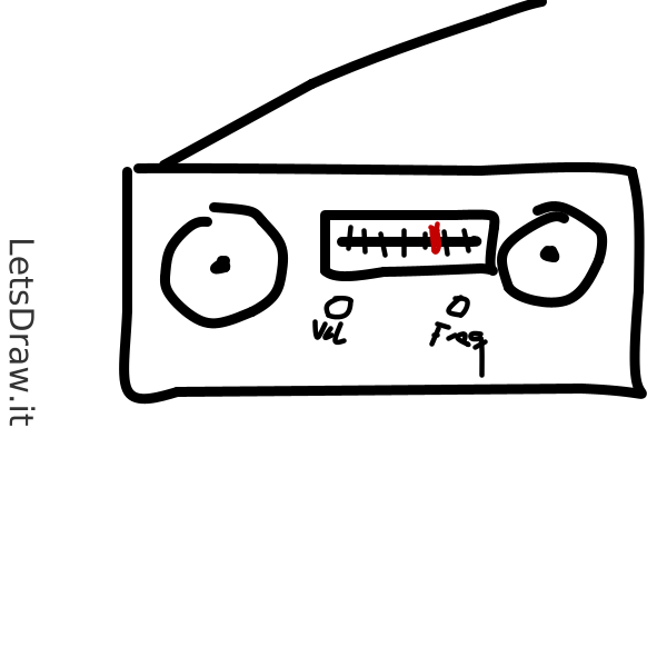How to draw radio / uwwwkmykd.png / LetsDrawIt