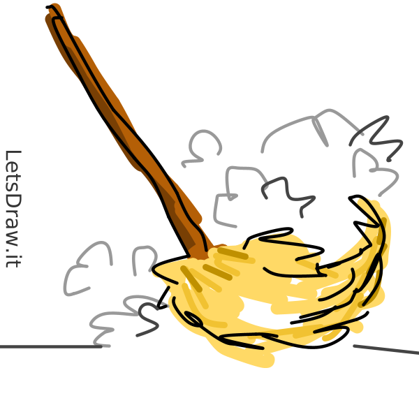 How to draw broom / Learn to draw from other LetsdrawIt players