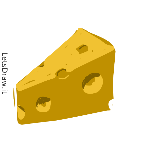 How to draw cheese / Learn to draw from other LetsdrawIt players