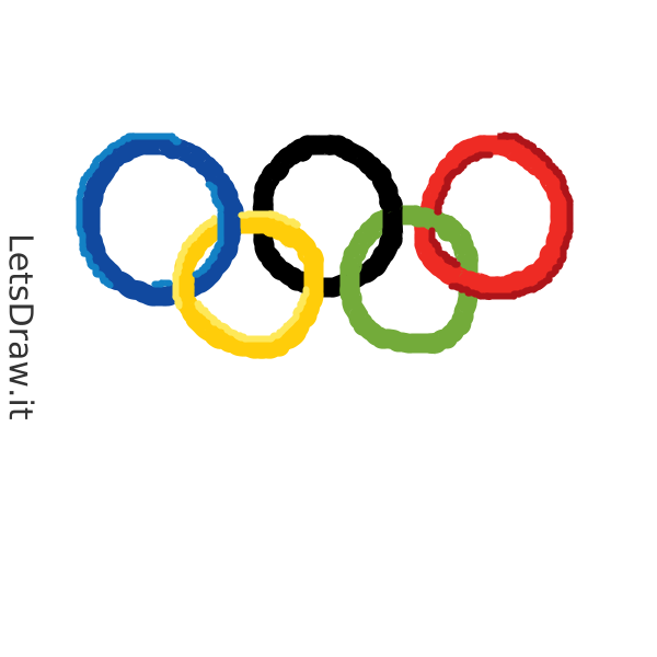 How to draw Olympic rings / LetsDrawIt