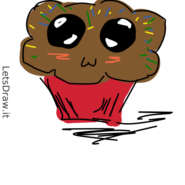 How to draw muffin / LetsDrawIt