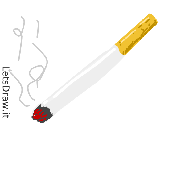 How To Draw Cigarette Letsdrawit 5429